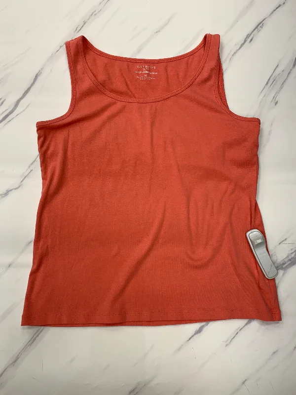 Top Sleeveless By Talbots In Peach, Size: Petite L