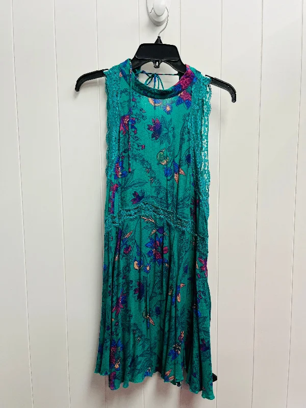 Tunic Sleeveless By Free People In Green & Purple, Size: S