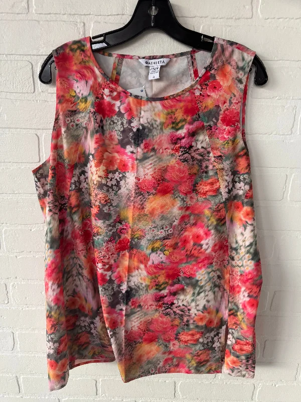 Top Sleeveless By Athleta In Orange, Size: L