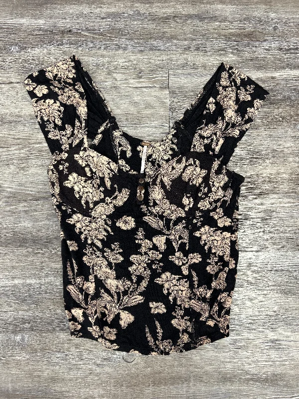 Top Sleeveless By Free People In Black & Pink, Size: M