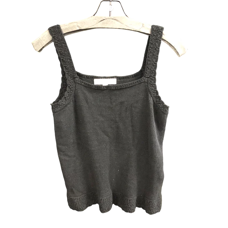 Top Sleeveless By Loft In Black, Size: M