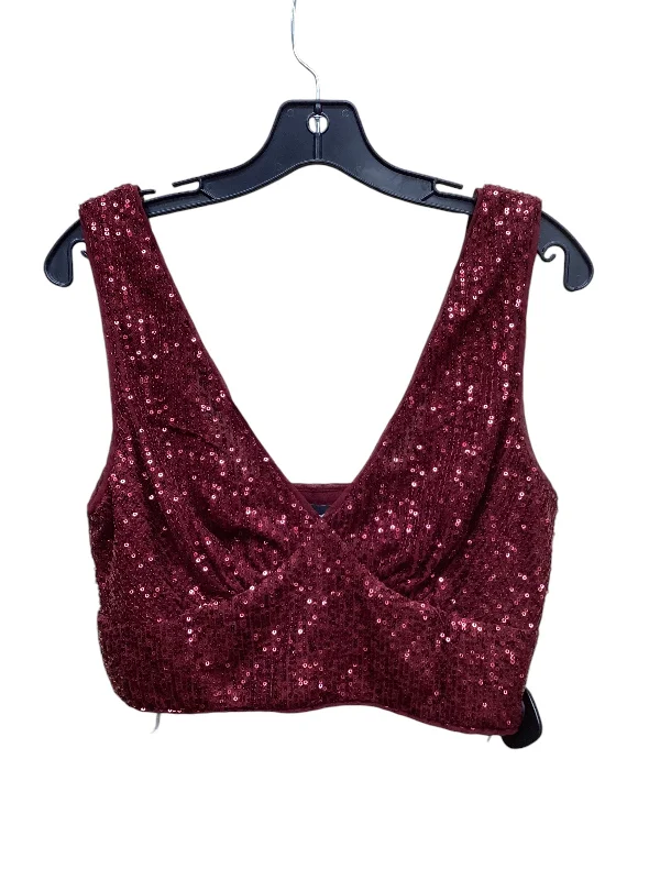 Top Sleeveless By Lulus In Red, Size: L