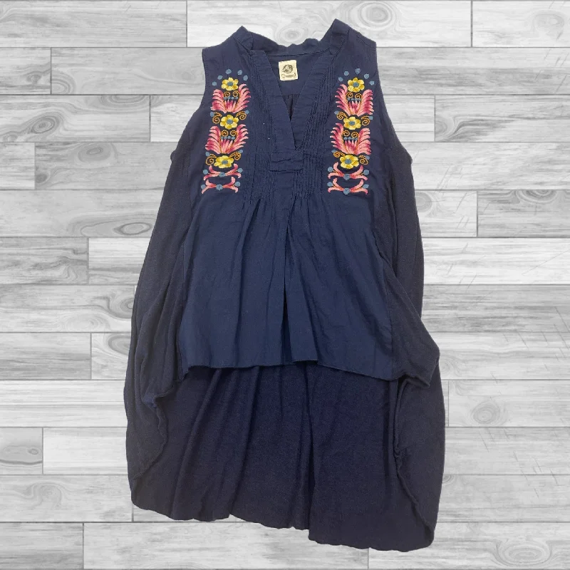 Top Sleeveless By Tiny In Navy, Size: Xs