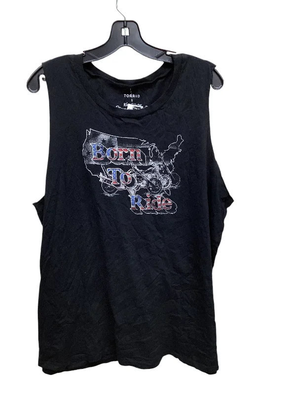 Top Sleeveless By Torrid In Black, Size: 3x