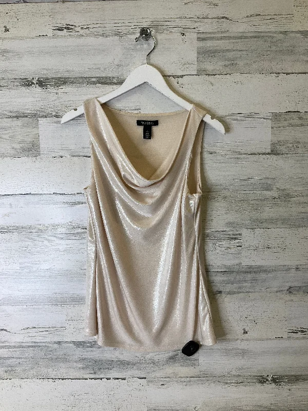 Top Sleeveless By White House Black Market In Cream, Size: M