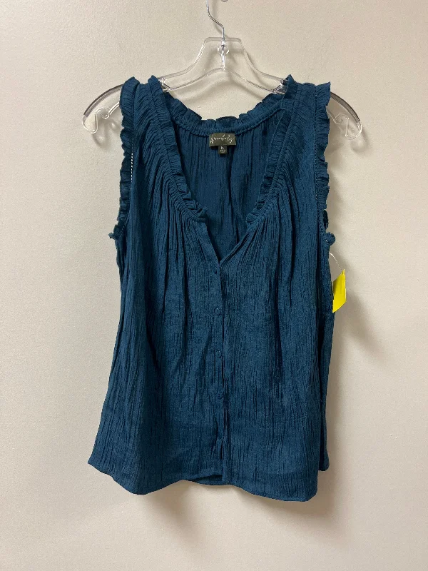 Top Sleeveless By Wonderly In Blue, Size: M