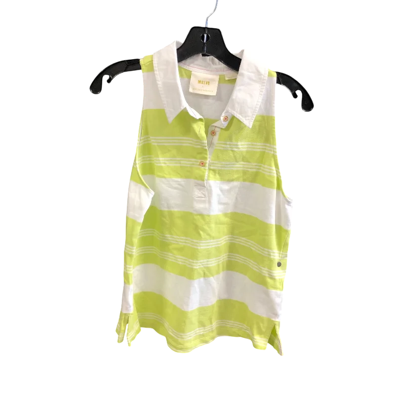 Top Sleeveless Designer By Maeve In Striped Pattern, Size: M