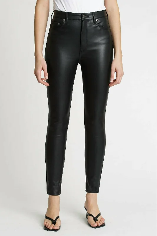 Aline Highrise Pants In Slate Black