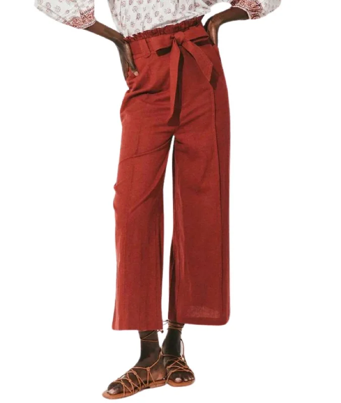 Althea Pants In Vintage Rust