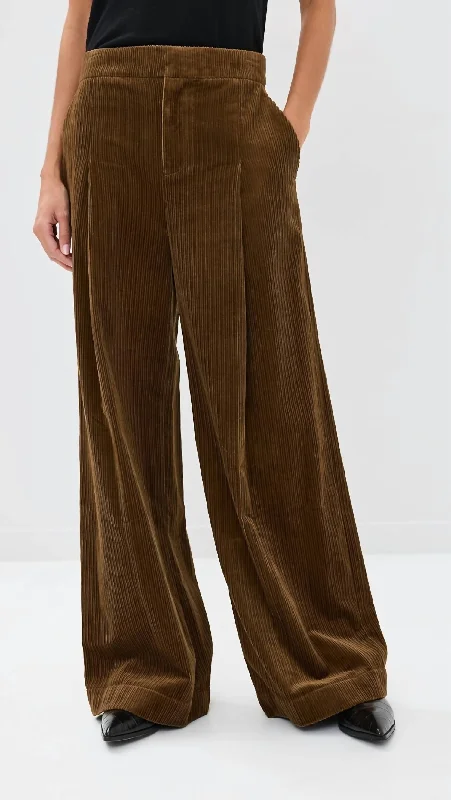 Andrew Wide Leg Pants In Cedar