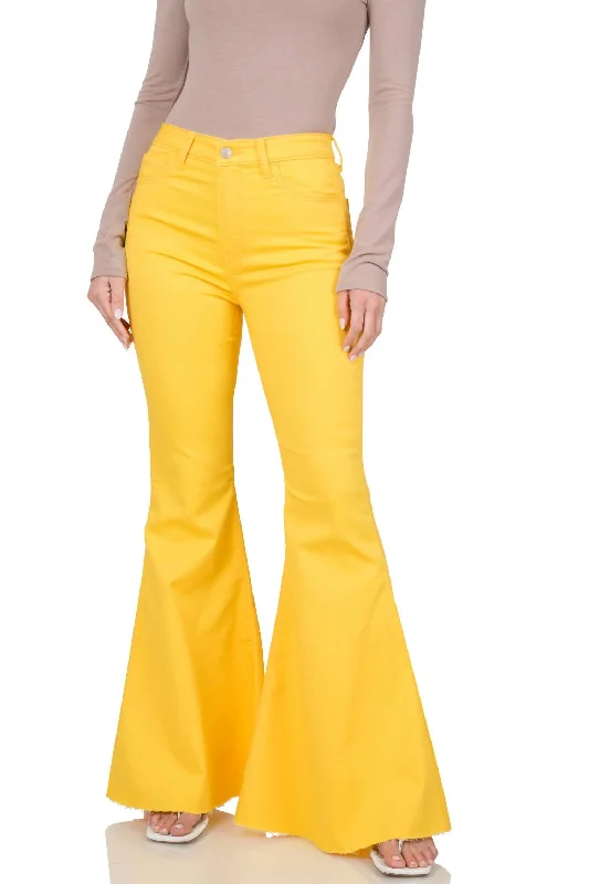 Bell Bottoms Pant In Yellow