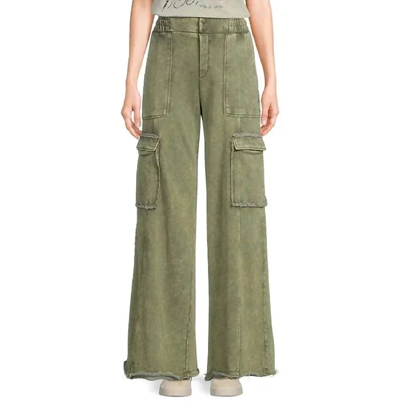 Dolly Knit Cargo Pants In Olive