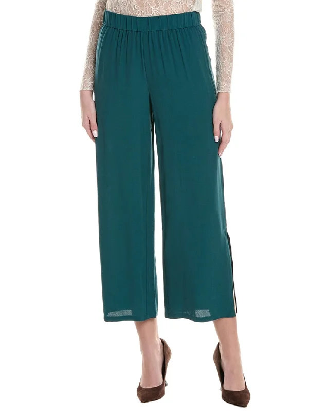 EILEEN FISHER Silk Straight Ankle Pant