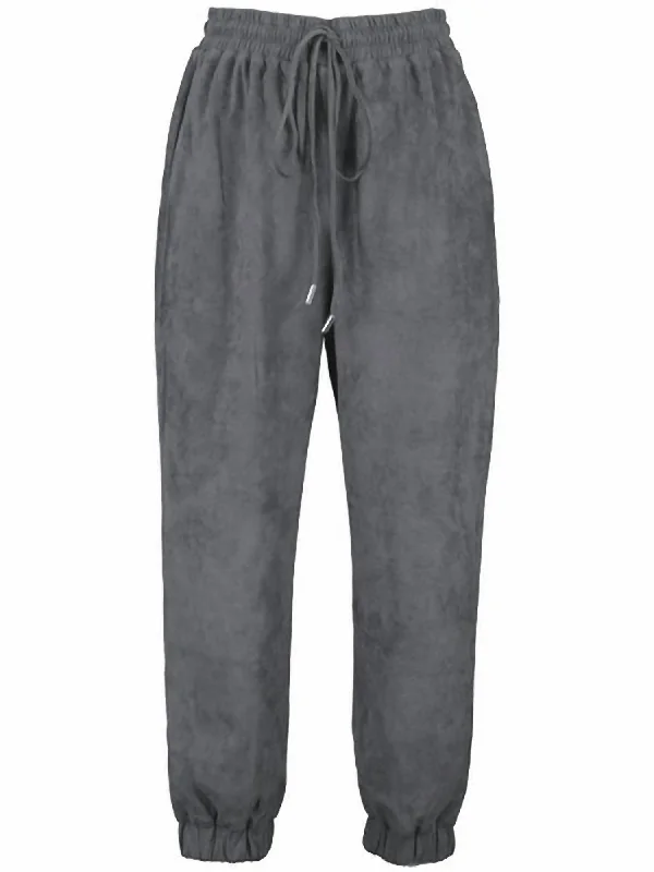 Eternal Optimist Cozy Suede Jogger In Cloud Blue