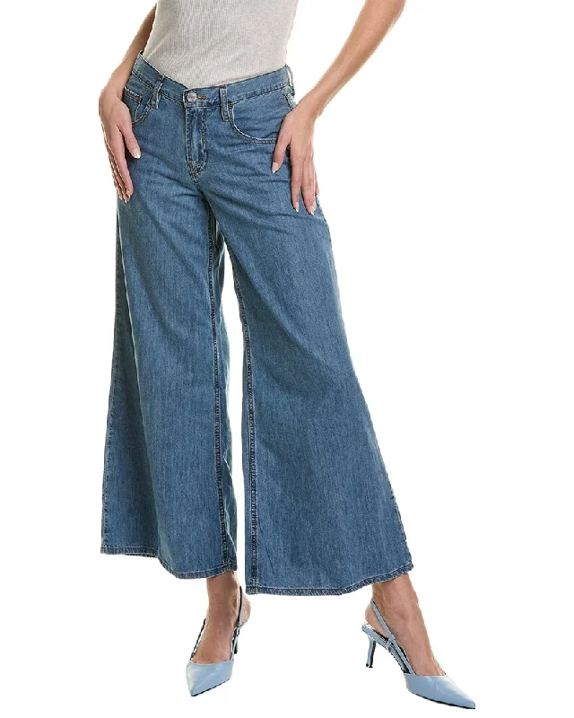 FRAME Denim Le Pixie Mid Happy Indigo Wide Leg Jean