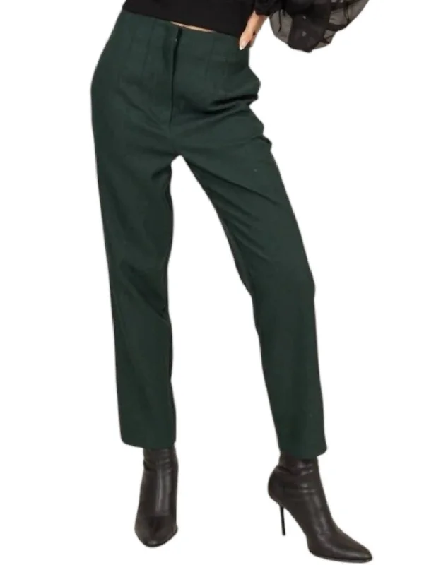 Gabriel High Rise Trousers In Green