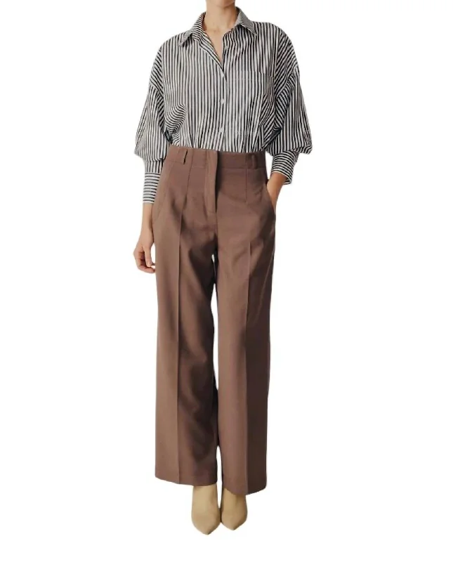 Gaura Pants In Taupe Melange