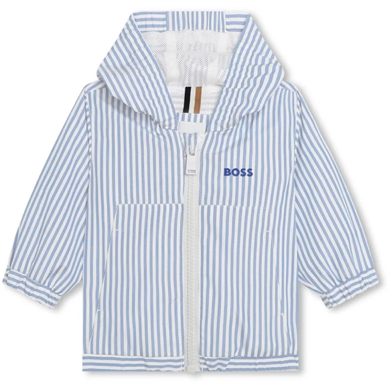 Hugo Boss Pale Blue Hooded Windbreaker