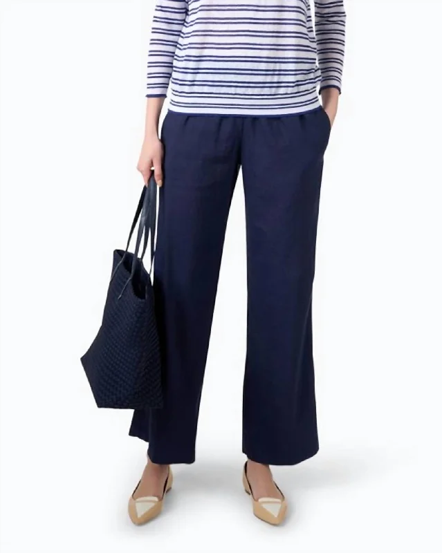 Linen Pants In Navy