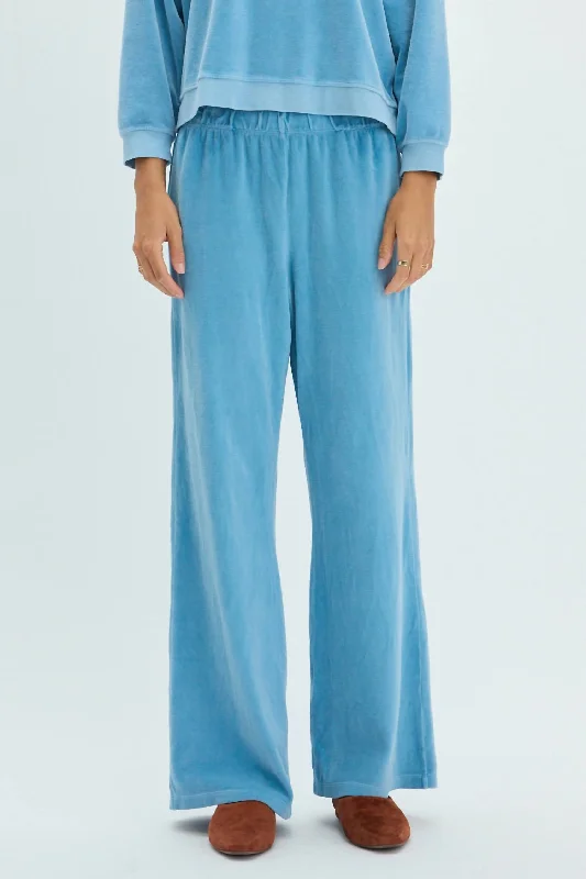 Lux Jersey Tracker Pants In Sky Blue