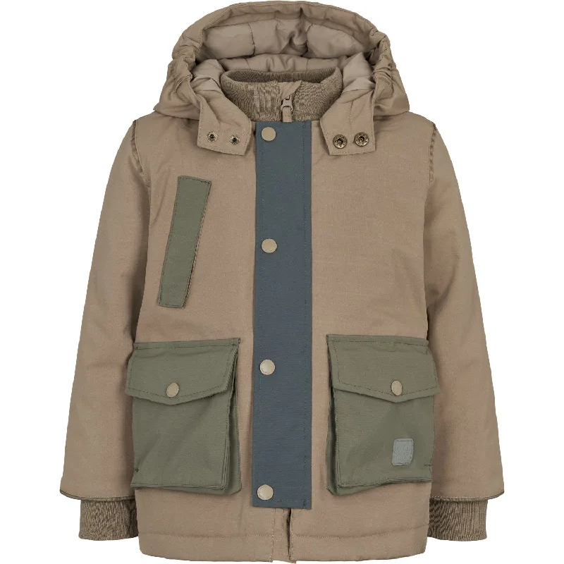 MarMar Technical Outerwear Solid Walnut Block Omas Jacket