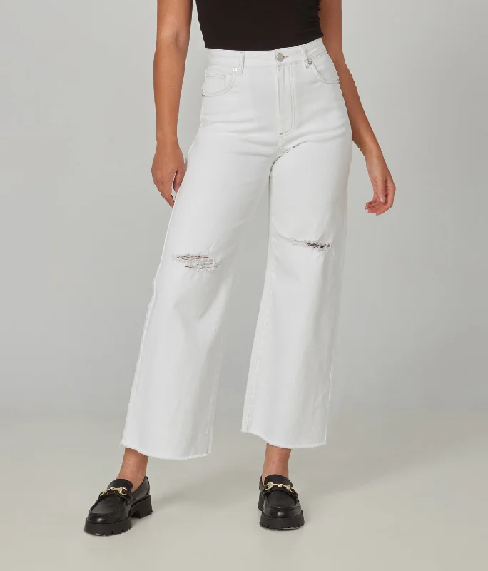 Milan-WHT Ultra-High Rise Wide Leg-30" Inseam