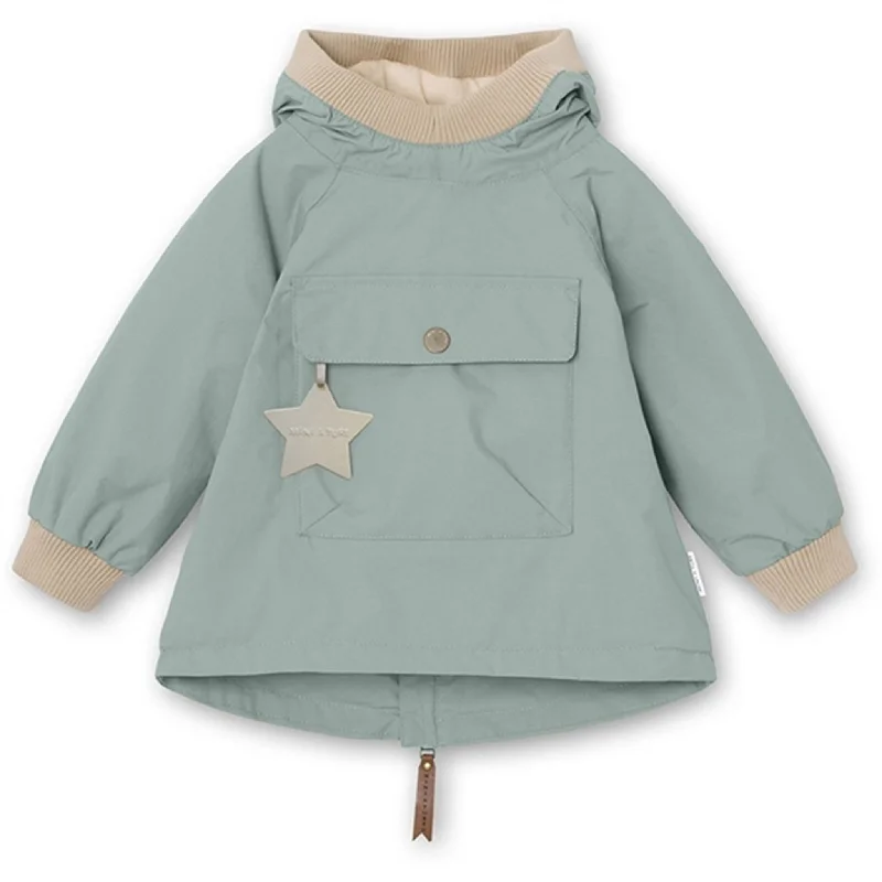 MINI A TURE Baby Vito Spring Anorak w/Fleece Lining Gray Mist