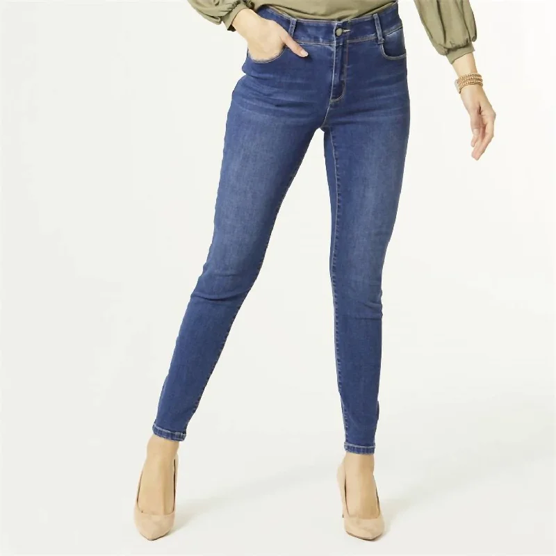 Omg Zoey Zip Skinny Jeans In Blue