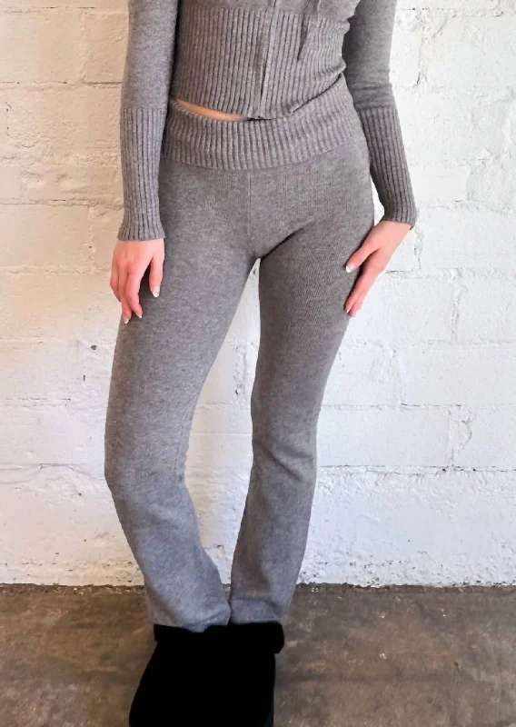 Pass The Popcorn Sweater Pants In Grey