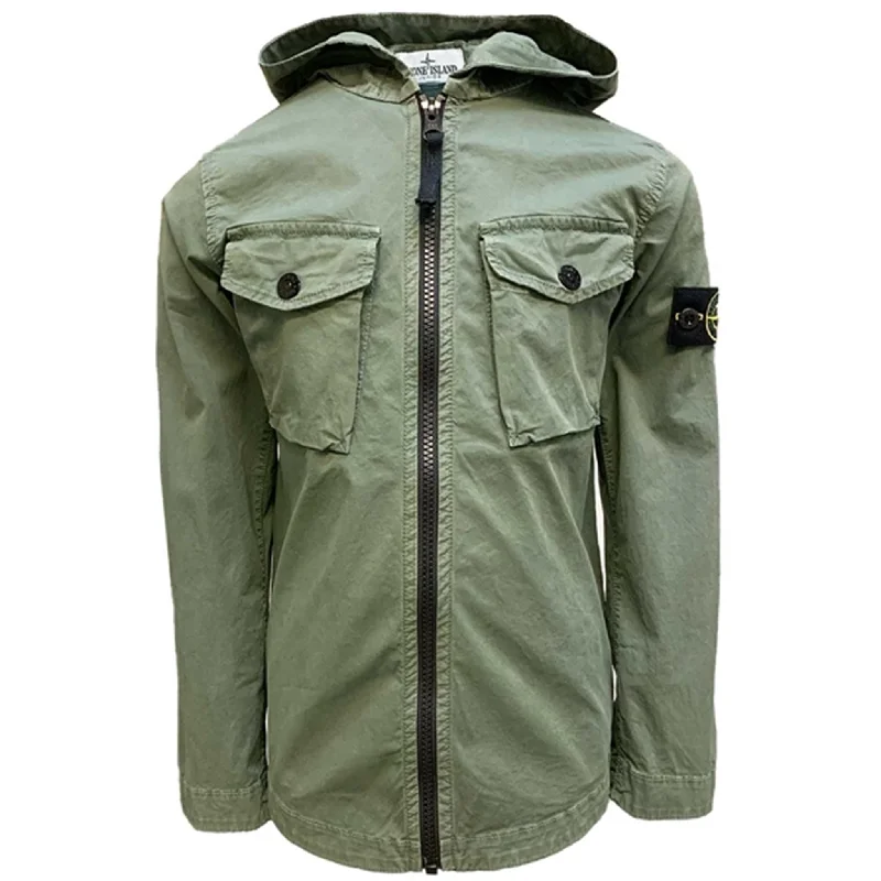 Stone Island Junior Overshirt Musk Green