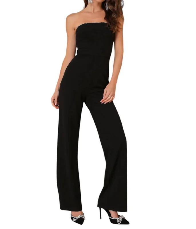 Strapless Jumpsuit In Black