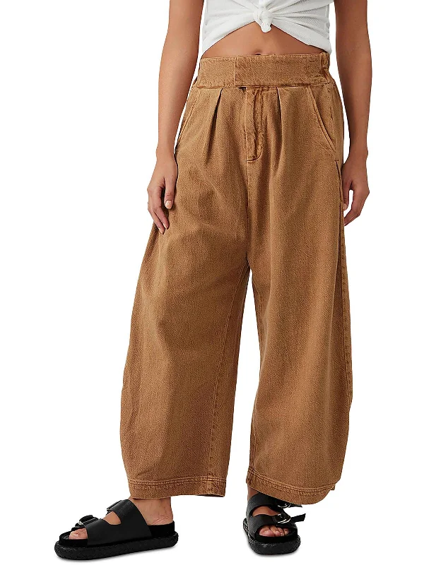 Womens High Rise Flare Leg Wide Leg Pants