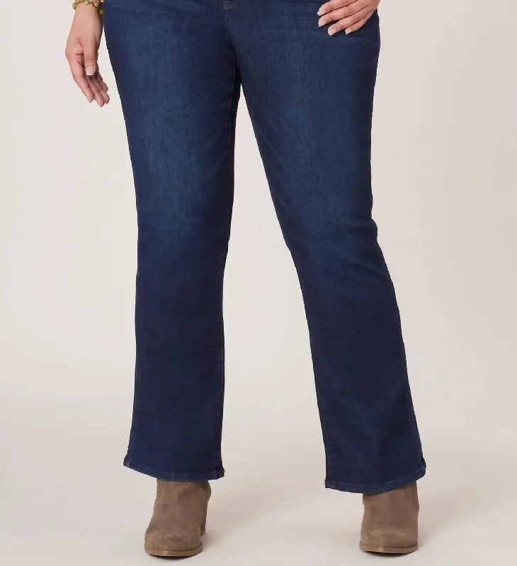 Women's Mid-Rise Double Side Seam Jeans In Blue