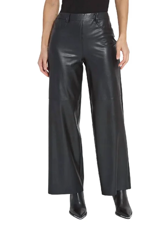 Wren High Waist Wide Leg Pant In Black